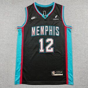 Memphis #12 Basketball Jersey – Black NBA Style Fan Jersey